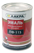 Эмаль ПФ-115 желтая, 50кг. Лакра