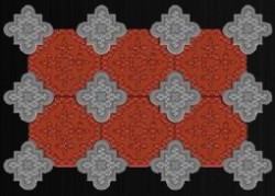Плитка тротуарная Ромашка большая 295*295*45 мм, серая