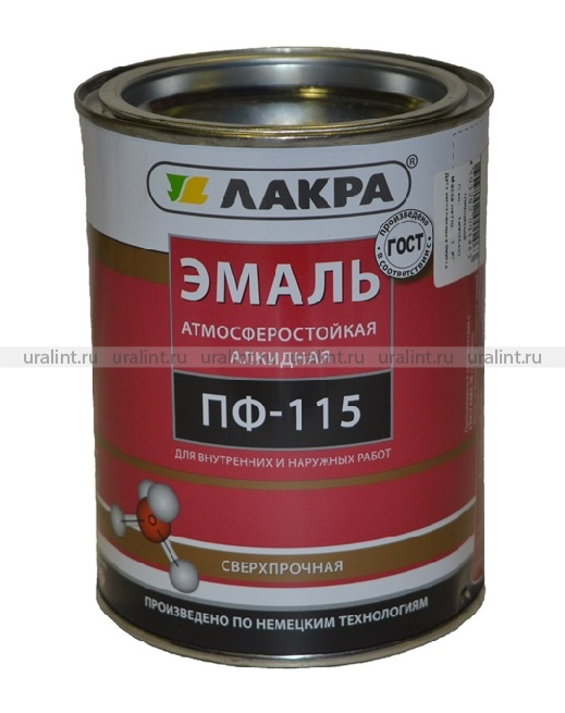 Эмаль ПФ-115 зеленая,  1кг. Лакра
