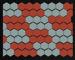 Плитка тротуарная Сота 315*175*55 мм, серая