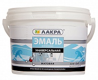 Эмаль акриловая универсальная белая матовая 2 ,5кг. Лакра