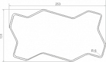Плитка тротуарная бетонная Змейка 253*131*80мм, синий