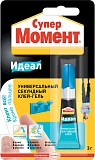 Клей Супер Момент Идеал гель универсальный туба 3г (блистер, шоу-бокс 10шт)