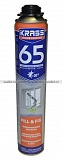 Пена монтажная KRASS Home Edition 65 пистолетная, 840мл (12шт/уп, 672шт/пал)