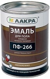 Эмаль ПФ-266 желто-коричневая 1кг. Лакра (144шт/пал)