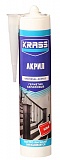 Герметик KRASS акриловый белый (картридж), 300мл